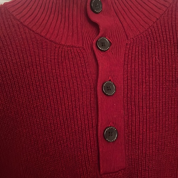 Nautica 100% Cotton red button up. - Picture 2 of 4